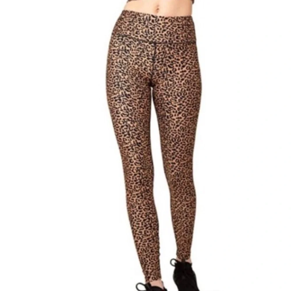 NWT Kyoden Leopard Print High-Waist Leggings size small - Picture 3 of 10